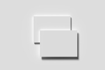 Blank A4 photorealistic landscape brochure mockup.