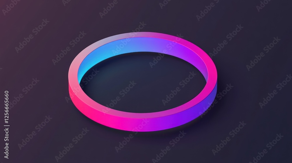 Poster gradient oval ring shape on dark background.