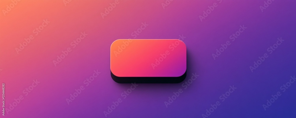 Poster Rounded rectangle shape floating over gradient background