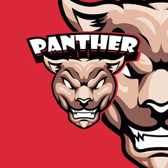 panther mascot Logo template