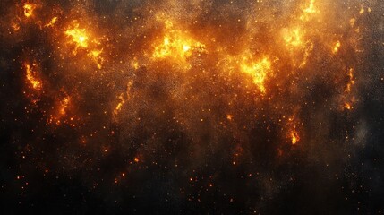 Fototapeta premium Fiery abstract background with glowing embers and smoke, creating a dramatic and intense atmosphere