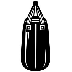 Silhouette of punching bag