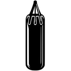 Silhouette of punching bag