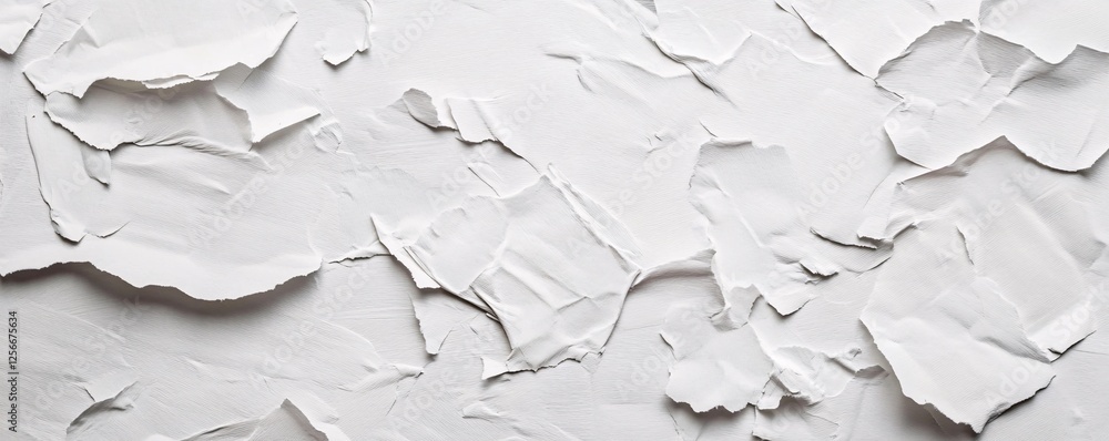 Aufkleber white wrinkled paper creating abstract geometric pattern background