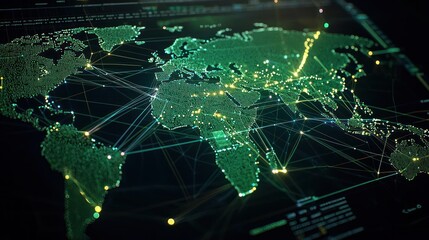 Global Network Map Visualization