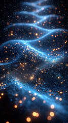 Fototapeta premium Abstract technology particles mesh background, showcasing digital flow and network connections in a modern and high-tech visual style. 