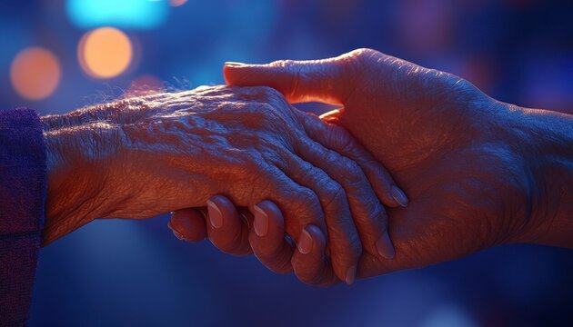 Compassionate Doctor Holding Elderly Woman's Hand A Symbol of Trust and Care in Geriatric Medicine Explore the profound impact of empathetic medical professionals providing unwavering support and