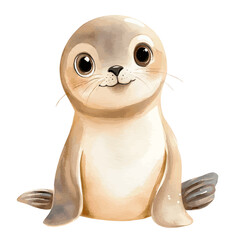 Cute baby sea lion illustration © Erkan