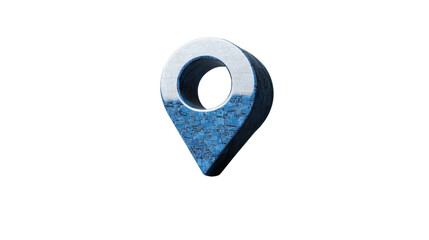 Location pin showing navigation with transparent background
