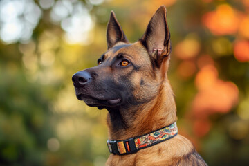 Obraz premium There is a dog that is laying down in the grass