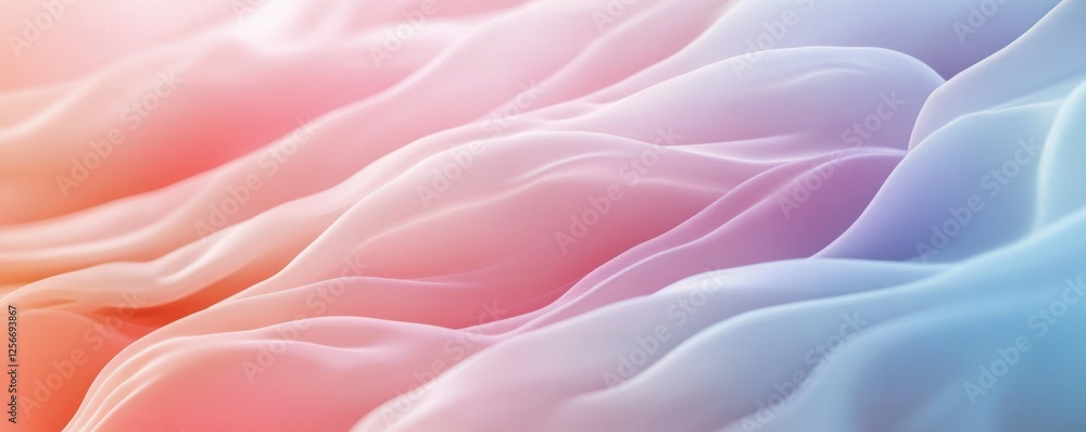 Poster abstract pastel waves creating a serene and flowing texture