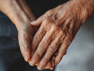 The weathered hands of an elderly person, a testament to a life fully lived