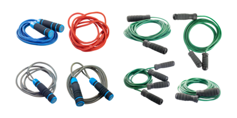 Assorted Jump Ropes in Vibrant Colors for Fitness and Exercise