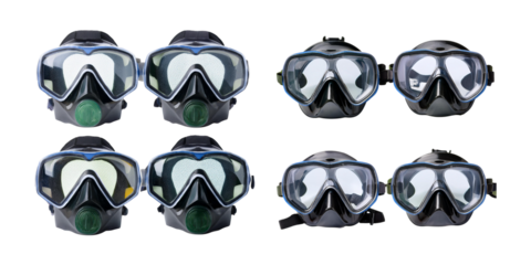 Diverse Collection of Scuba Diving Masks for Underwater Exploration