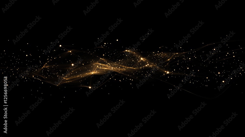 Poster a digital data flow with interconnected networks and glowing lines representing corporate innovation
