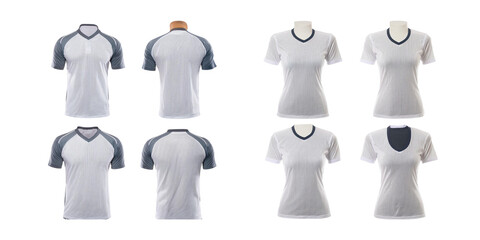 Gray Sports T-Shirts Mockup Front Back View for Custom Design