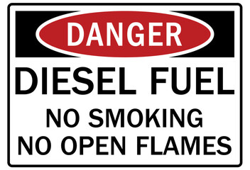 No smoking sign diesel fuel