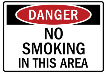 Obraz premium No smoking sign in this area