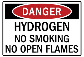No smoking sign hydrogen