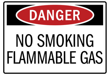 Obraz premium No smoking sign flammable gas