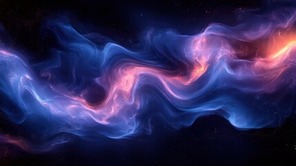 Obraz premium Abstract cosmic swirl of vibrant colors in a dark space background, evoking a sense of mystery