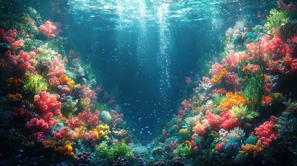 Naklejka premium Stunning Underwater Coral Reef