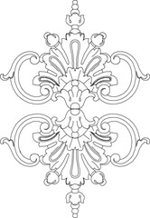 vector illustration sketch design decorative ornament floral carving decoration for classic ethnic vintage traditional interior 
