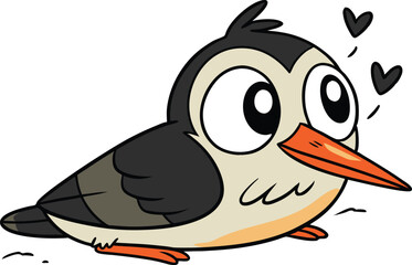 Canarian Oystercatcher bird lies.eps