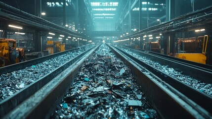 Abandoned Industrial Site with Metal Scrap and Debris