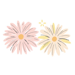 Illustration Fireworks Isolated Background New Year Celebration