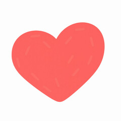 Illustration Red Love Heart Isolated Background Valentine’s Card