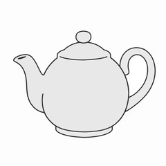 Illustration Teapot Vintage Isolated Background Kitchen Icon