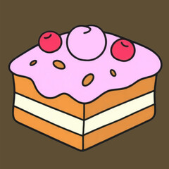 Illustration Stack of Pancakes with Syrup and Berries Isolated White Background Breakfast Icon