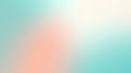 AI GENERATE, Smooth gradient colour turquoise, coral and pearl white. purpose for background. 