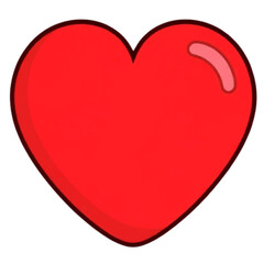 Illustration Heart Red Isolated White Background Love Symbol Icon
