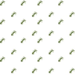 Fototapeta premium Seamless floral pattern with symmetrical lilies of the valley, dpi 5000x5000
