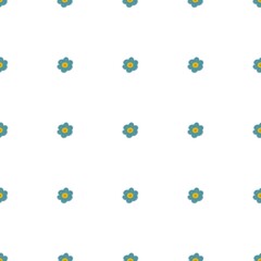 Seamless pattern with blooming flowers on light blue background, dpi 5000x5000