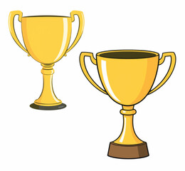 Illustration Trophy Classic Isolated White Background for Sports Branding