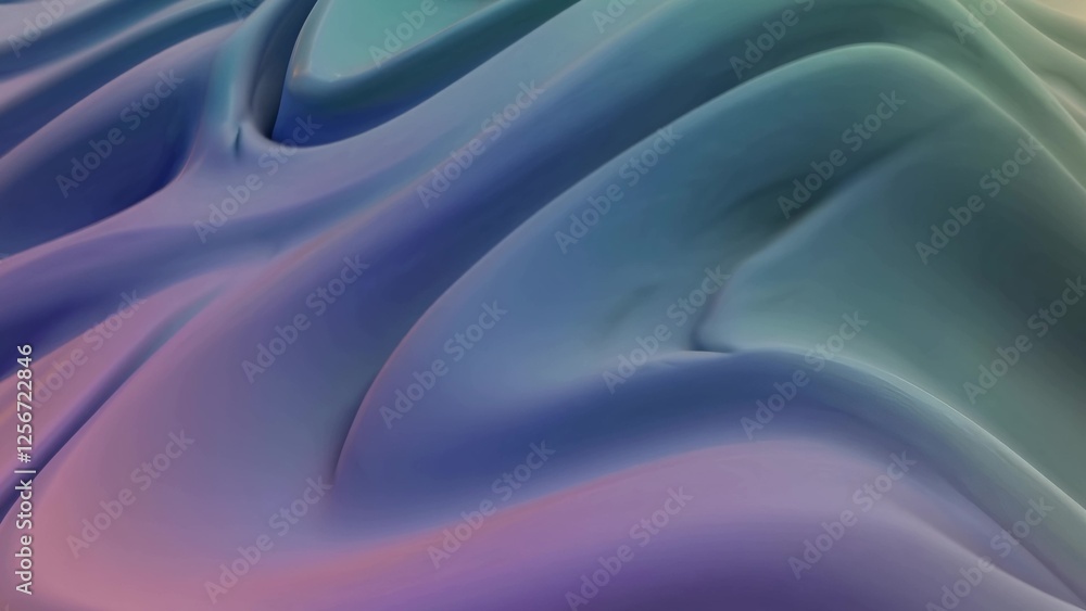 Poster smooth gradient texture surface flowing creating abstract wavy background with iridescent colors and