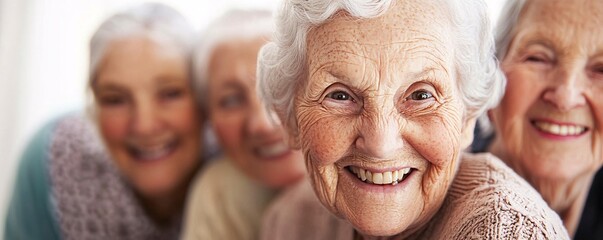 Group of senior women smiling together