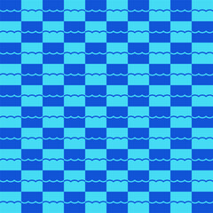 Blue Ocean Waves Geometric Pattern Modern Shapes Background