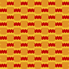 Hot Dog Mustard Ketchup Geometric Pattern Modern Shapes Background