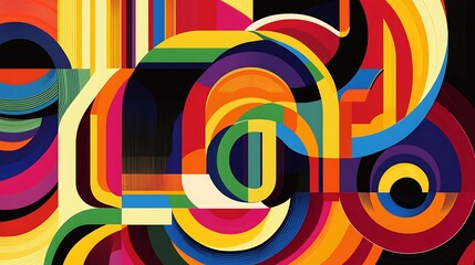 Obraz premium Abstract colorful geometric shapes