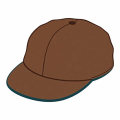 Illustration of a Carpenter's Brown Hat, Perfect for Trades, Work, and LaborThemed Art