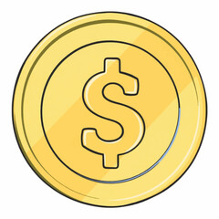 Illustration of a Bitcoin Symbol for Cryptocurrency and Financial Designs