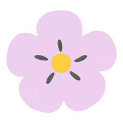 Illustration of a Delicate Pink Flower Petal, Light and Airy