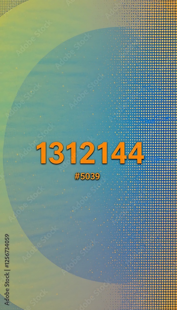 Aufkleber abstract halftone background with circles and number overlay for creative designs