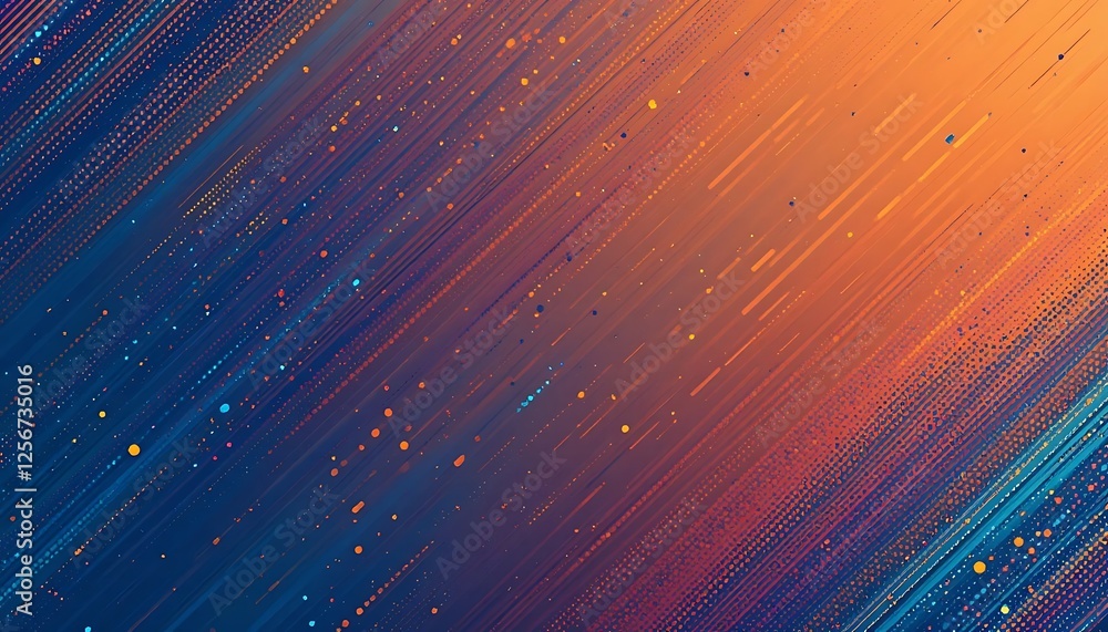 Poster abstract digital background with dotted lines and vibrant gradient colors