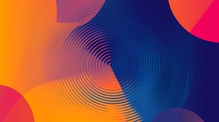 Abstract colorful design with circular patterns. Possible use Background, graphic element