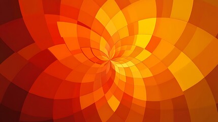 Abstract orange flower pattern background, visual art